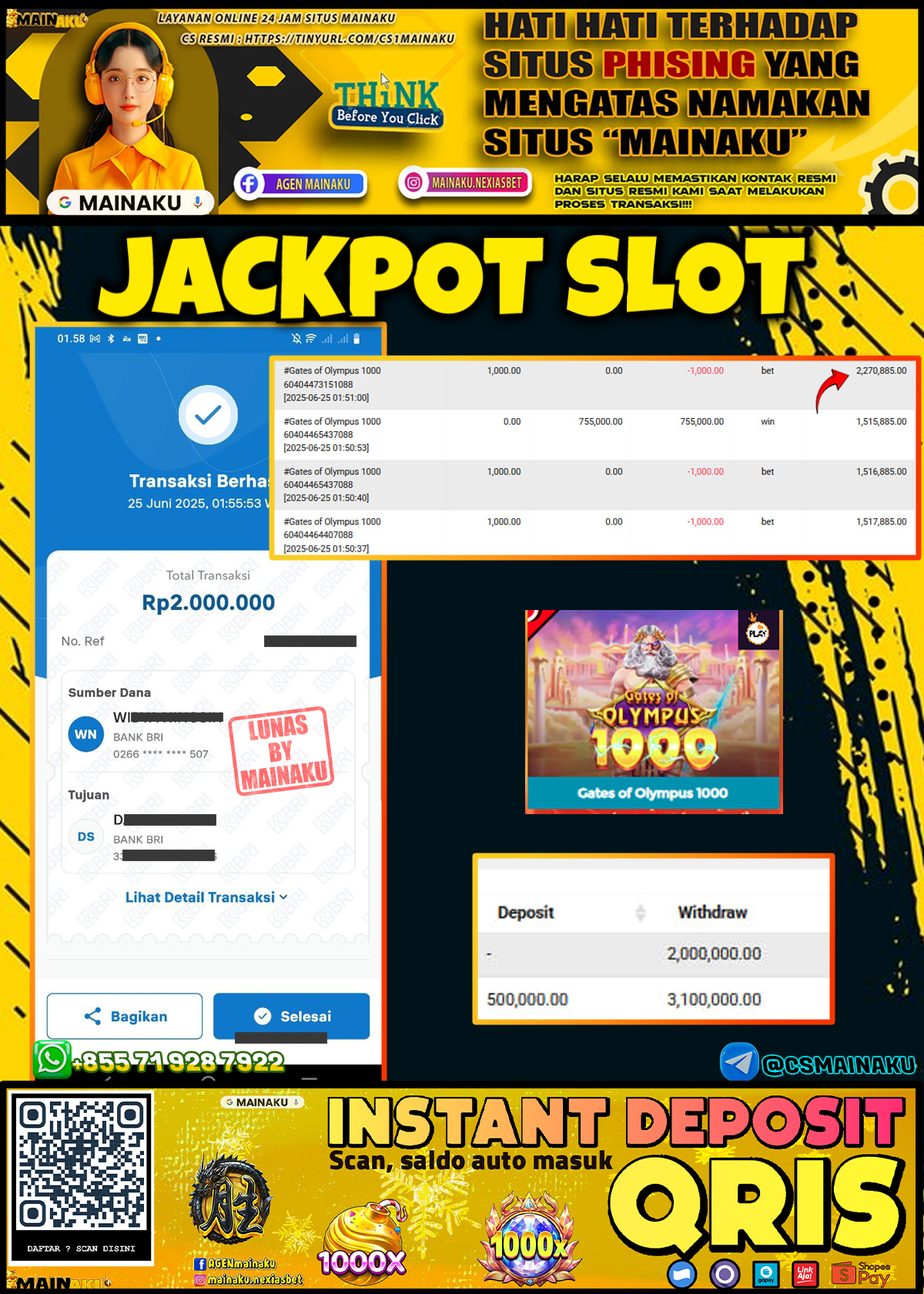 Testimoni Kemenangan Mainaku Hari Ini – 25 Juni 2025 di MAINAKU