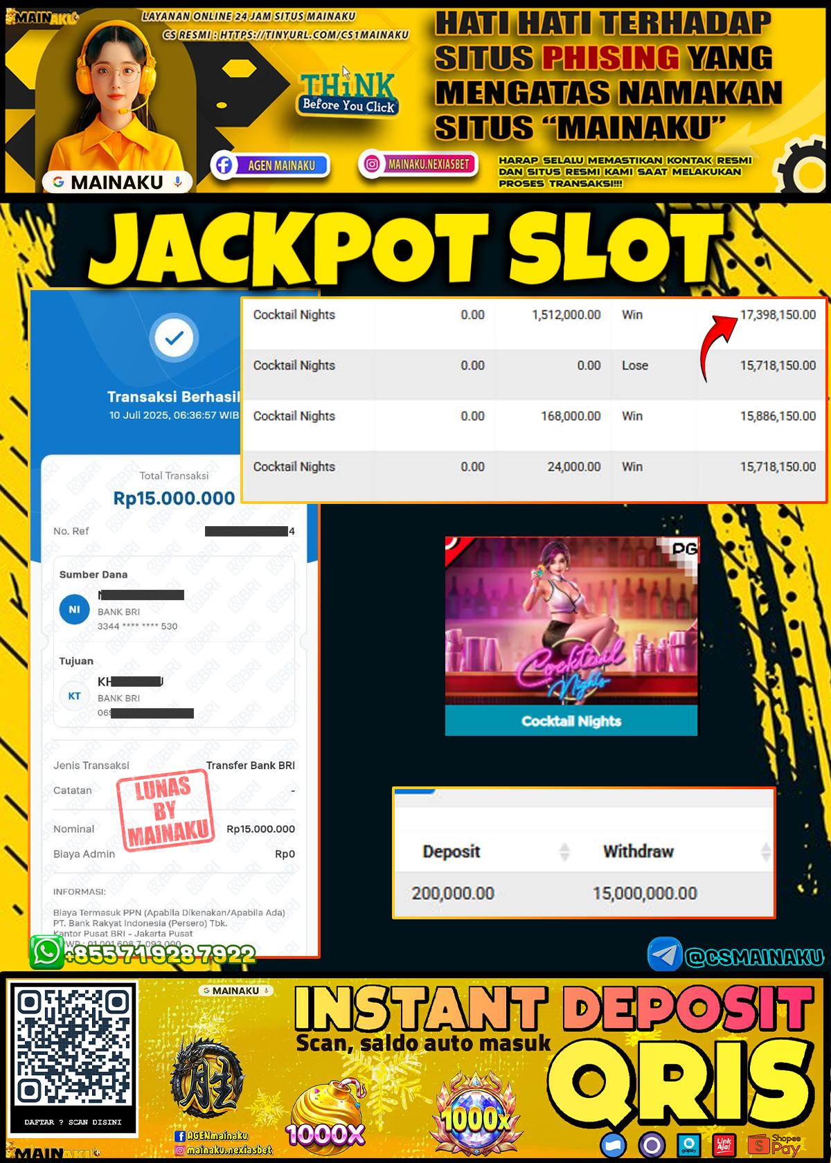 Testimoni Kemenangan Mainaku Hari Ini – 10 Juli 2025 di MAINAKU