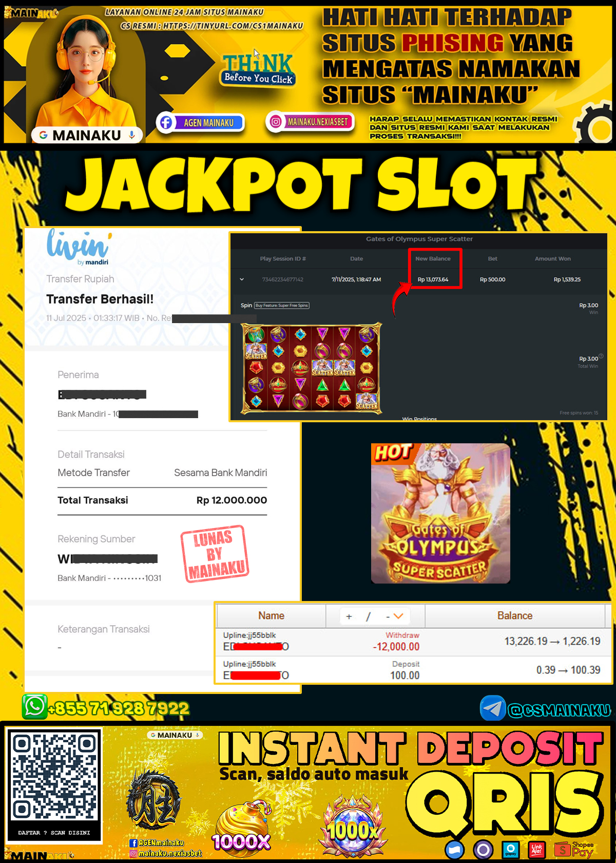 Testimoni Kemenangan Mainaku Hari Ini – 11 Juli 2025 di MAINAKU