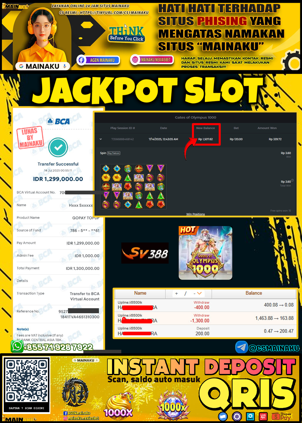 Testimoni Kemenangan Mainaku Hari Ini – 14 Juli 2025 di MAINAKU