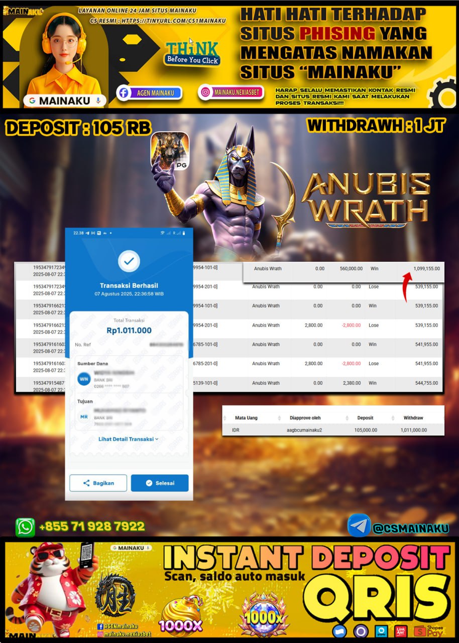 Testimoni Kemenangan Mainaku Hari Ini – 7 Agustus 2025 di MAINAKU